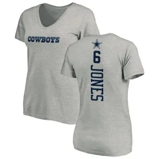 Chris Jones Women's Dallas Cowboys Backer Slim Fit T-Shirt - Ash