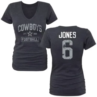 Chris Jones Women's Dallas Cowboys Name & Number Tri-Blend T-Shirt - Navy