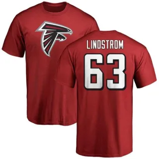 Chris Lindstrom Atlanta Falcons Name & Number Logo T-Shirt - Red