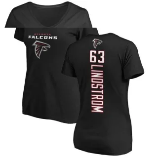 Chris Lindstrom Women's Atlanta Falcons Backer Slim Fit T-Shirt - Black