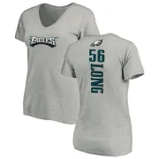 Chris Long Women's Philadelphia Eagles Backer V-Neck T-Shirt - Ash