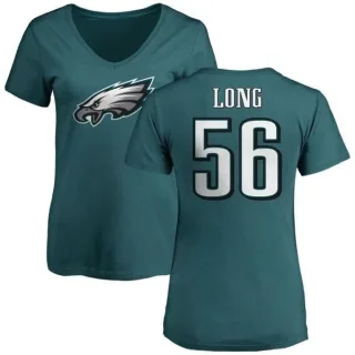 Chris Long Women's Philadelphia Eagles Name & Number Logo Slim Fit T-Shirt - Green