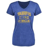 Chris Mullin Women's Golden State Warriors Royal Baseline Tri-Blend T-Shirt