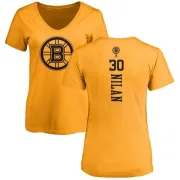 Chris Nilan Women's Boston Bruins One Color Backer T-Shirt - Gold