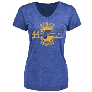 Chris Pronger Women's St. Louis Blues Insignia Tri-Blend T-Shirt - Royal