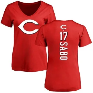 Chris Sabo Women's Cincinnati Reds Backer Slim Fit T-Shirt - Red