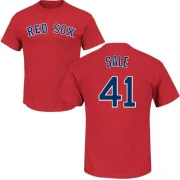 Chris Sale Boston Red Sox Name & Number T-Shirt - Scarlet