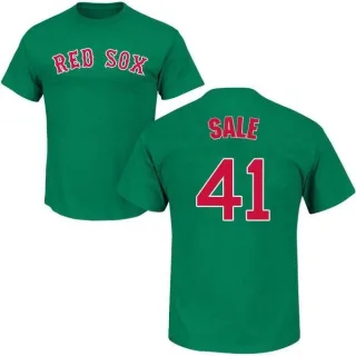 Chris Sale Boston Red Sox St. Patrick's Day Name & Number T-Shirt - Green