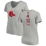 Chris Sale Women's Boston Red Sox Backer Slim Fit T-Shirt - Ash