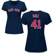 Chris Sale Women's Boston Red Sox Name & Number T-Shirt - Navy