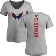 Chris Simon Women's Washington Capitals Backer T-Shirt - Ash