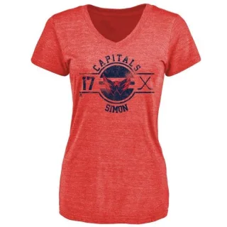 Chris Simon Women's Washington Capitals Insignia Tri-Blend T-Shirt - Red