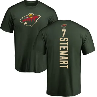 Chris Stewart Minnesota Wild Backer T-Shirt - Green