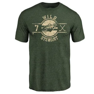 Chris Stewart Minnesota Wild Insignia Tri-Blend T-Shirt - Green