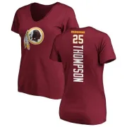 Chris Thompson Women's Washington Redskins Backer Slim Fit T-Shirt - Maroon