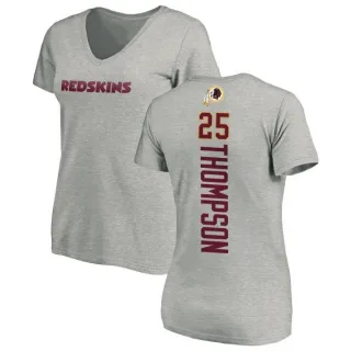 Chris Thompson Women's Washington Redskins Backer V-Neck T-Shirt - Ash