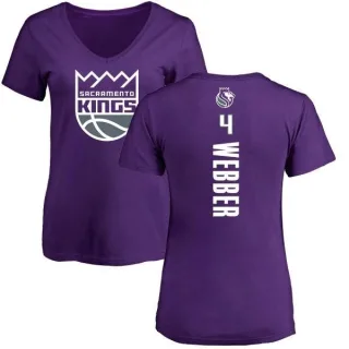 Chris Webber Women's Sacramento Kings Purple Backer T-Shirt