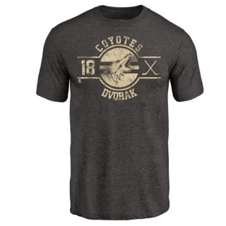Christian Dvorak Arizona Coyotes Insignia Tri-Blend T-Shirt - Black