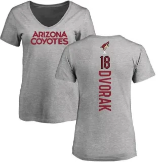 Christian Dvorak Women's Arizona Coyotes Backer T-Shirt - Ash