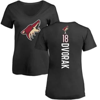 Christian Dvorak Women's Arizona Coyotes Backer T-Shirt - Black