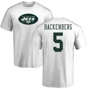 Christian Hackenberg New York Jets Name & Number Logo T-Shirt - White