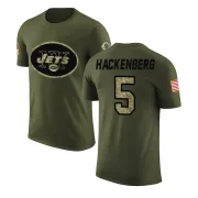 Christian Hackenberg New York Jets Olive Salute to Service Legend T-Shirt