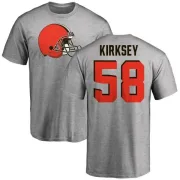 Christian Kirksey Cleveland Browns Name & Number Logo T-Shirt - Ash