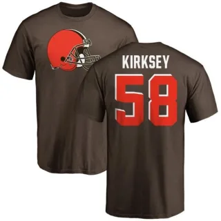 Christian Kirksey Cleveland Browns Name & Number Logo T-Shirt - Brown