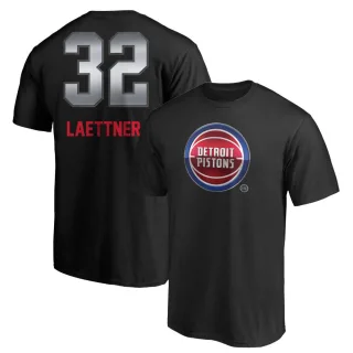 Christian Laettner Detroit Pistons Black Midnight Mascot T-Shirt