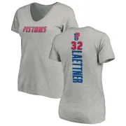 Christian Laettner Women's Detroit Pistons Ash Backer T-Shirt