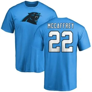 Christian McCaffrey Carolina Panthers Name & Number Logo T-Shirt - Blue