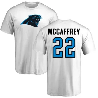 Christian McCaffrey Carolina Panthers Name & Number Logo T-Shirt - White