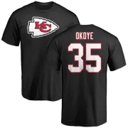 Christian Okoye Kansas City Chiefs Name & Number Logo T-Shirt - Black