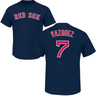 Christian Vazquez Boston Red Sox Name & Number T-Shirt - Navy