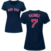 Christian Vazquez Women's Boston Red Sox Name & Number T-Shirt - Navy