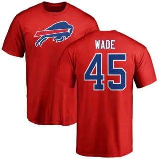 Christian Wade Buffalo Bills Name & Number Logo T-Shirt - Red