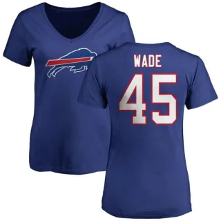 Christian Wade Women's Buffalo Bills Name & Number Logo Slim Fit T-Shirt - Royal