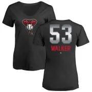 Christian Walker Women's Arizona Diamondbacks Midnight Mascot V-Neck T-Shirt - Black