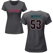 Christian Walker Women's Arizona Diamondbacks Name & Number T-Shirt - Charcoal