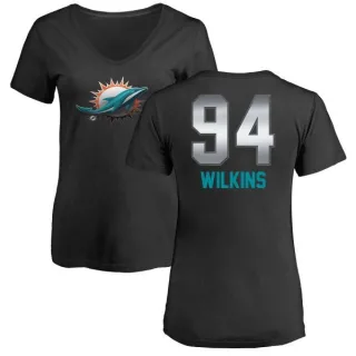 Christian Wilkins Women's Miami Dolphins Midnight Mascot T-Shirt - Black