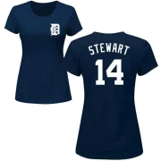 Christin Stewart Women's Detroit Tigers Name & Number T-Shirt - Navy