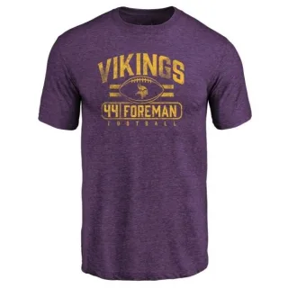 Chuck Foreman Minnesota Vikings Flanker Tri-Blend T-Shirt - Purple