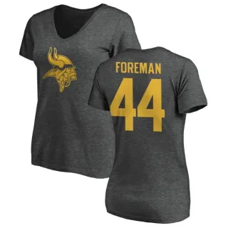 Chuck Foreman Women's Minnesota Vikings One Color T-Shirt - Ash