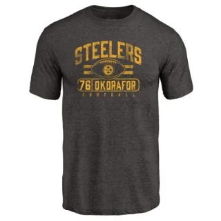 Chukwuma Okorafor Pittsburgh Steelers Flanker Tri-Blend T-Shirt - Black