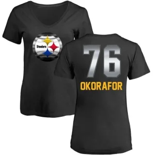 Chukwuma Okorafor Women's Pittsburgh Steelers Midnight Mascot T-Shirt - Black