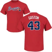 Cito Gaston Atlanta Braves Name & Number T-Shirt - Red