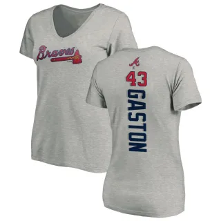 Cito Gaston Women's Atlanta Braves Backer Slim Fit T-Shirt - Ash