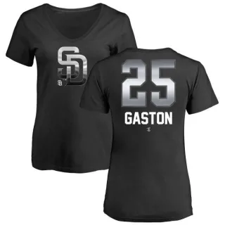 Cito Gaston Women's San Diego Padres Midnight Mascot V-Neck T-Shirt - Black