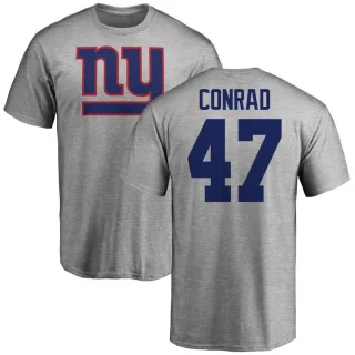 C.J. Conrad New York Giants Name & Number Logo T-Shirt - Ash