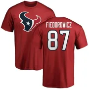 C.J. Fiedorowicz Houston Texans Name & Number Logo T-Shirt - Red